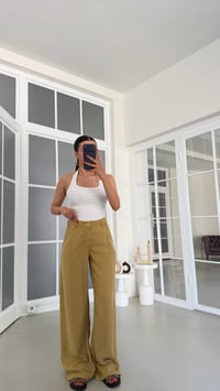 Yağ Yeşili Yıkamalı Tencel Denim Pantolon GAUS-01786GAUSDENİM PANTOLONGAUS-01786
