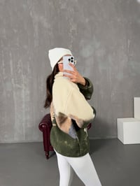 Glise Geyik Desenli Oysh Muadil Peluş SweatGausSWEATSHIRTGU10097