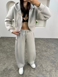 Anita Taş Üç İplik Şardonlu Baggy Alt Kapüşonlu Üst Eşofman TakımıGausTAKIMGU00903447