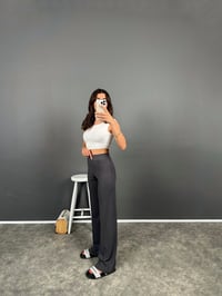 Bancy Antrasit Çımalı Rahat Modal PantolonGausPANTOLONGU008395