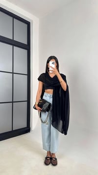 Siyah Md Muadil Tasarım Triko Pelerin GAUS-01185GAUSTRİKOGAUS-01185