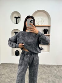 Perla Antrasit Eskitme Yıkamalı İkili TakımGausTAKIMGU009031