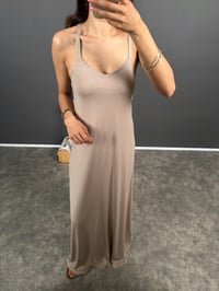 Amor Vizon Askılı Modal Kumaş Uzun ElbiseGausELBİSEGU008607