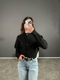 ZR Model Siyah Düğmeli HırkaGausHIRKAGU003076