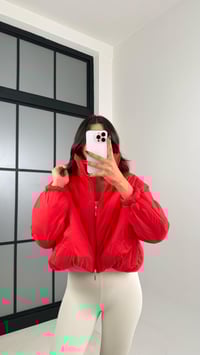 Kırmızı Kısa Şişme Mont GAUS-00137GAUSPuffer JacketsGAUS-00137