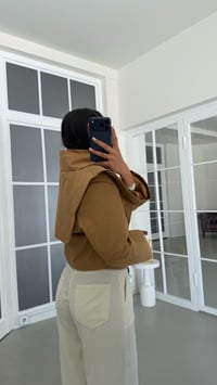 Camel Premium Pelerin Detaylı Astarlı Ceket GAUS-02045GAUSJacketsGAUS-02045
