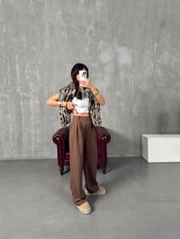 SVN Kahve Kumaş Palazzo PantolonGausPANTOLONGU00904043