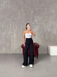 Setra Siyah Beli Lastikli Tensel Kumaş PantolonGausPANTOLONGU100600