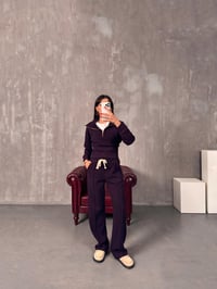 Jalen Mürdüm Selanik Kumaş Tshirt Detaylı Fitilli Üçlü TakımGausTAKIMGU00904224