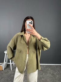 Lupus Haki Çift Cepli Oversize Premium GömlekGausGÖMLEKGU008073