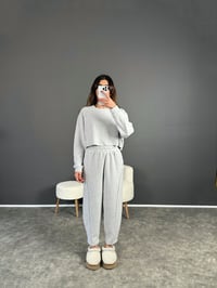 Lonya Gri Yumuşak Dokulu İkili Takım GausTAKIMGU004012