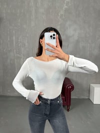 Sarpe Beyaz Transparan İnce TrikoGausTRİKOGU100763