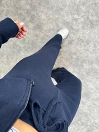Loov Lacivert Yumuşak Triko Kapüşonlu Üst Alt TakımGausTAKIMGU00903405
