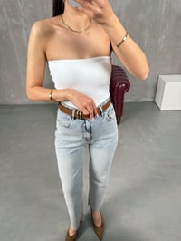 Eris Açık Mavi Kemerli Kesik Paça JeanGausDENİM PANTOLONGU100938