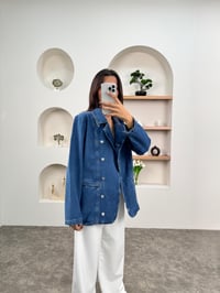 Tales Mavi Vatkalı Blazer Kot CeketGausCEKETGU00903696