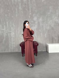 Nola Kiremit Keten Gömlek Etek İkili TakımGausTAKIMGU100654