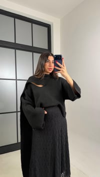 Siyah Beli Lastikli Astarlı Dantel Etek GAUS-00930GAUSETEKGAUS-00930