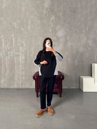 Resco Siyah Çizgi Detaylı Oys Modal TakımGausTAKIMGU00903867