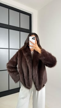 Acı Kahve Yakalı Astarlı Premium Kürk GAUS-00470GAUSCEKETGAUS-00470