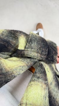 Yeşil Kareli Astarlı Cepli Tasarım Kaban GAUS-00804GAUSKABANGAUS-00804