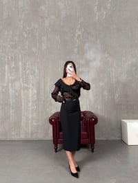 Nalya Siyah ZR Model Yırtmaçlı Kalem EtekGausETEKGU100528