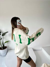 Ekru Arkası Baskılı Oversize SweatshirtGausSWEATSHIRTGU001959