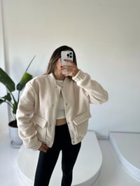 Ekru Buklet Teddy Bomber CeketGausCEKETGU001877