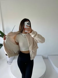 Ekru Buklet Teddy Bomber CeketGausCEKETGU001877