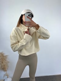 Ekru Dik Yaka Sweat GausSWEATSHIRTGU00691