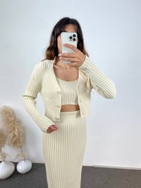 Ela Ekru Üçlü Triko TakımGausTAKIMGU00748