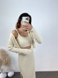 Ela Ekru Üçlü Triko TakımGausTAKIMGU00748