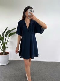 Eleysa Lacivert Şifon Astarlı Elbise GausELBİSEGU001003