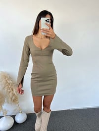 Eliza Koyu Nude Mini Elbise GausELBİSEGU00745