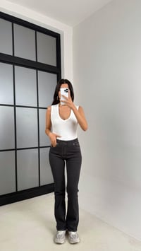 Antrasit Eskitmeli Flare Jean GAUS-00480GAUSDENİM PANTOLONGAUS-00480