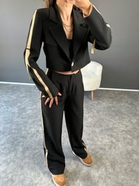 Premium Siyah Şeritli İkili Takım GausTAKIMGU002931