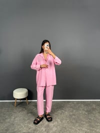 Agis Pembe Keten Ayrobin İkili TakımGausTAKIMGU008476