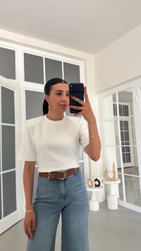 Ekru Vatkalı Tshirt GAUS-01884GAUSTSHIRTGAUS-01884
