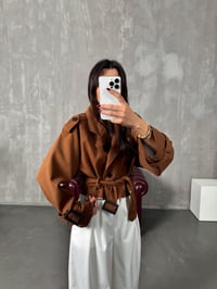 Stela Taba Astarlı Kısa TrençkotGausCEKETGU00903993