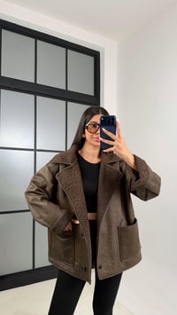 Kahve İçi Kürk Detaylı Cepli Süet Mont GAUS-00631GAUSMONTGAUS-00631