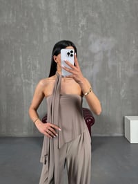 Vizon Asimetrik Kesim Fularlı İkili Takım Gaus00274GausTAKIMGU1001637