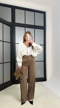 Haki Gold Toka Detaylı Pantolon GAUS-01168GAUSPantsGAUS-01168