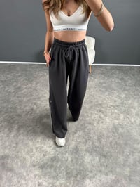 Füme Şeritli Çırtçırt Düğmeli Eşofman AltıGausPANTOLONGU004313