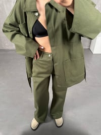 Yeşil Gabardin Kuşaklı Takım Gaus0008GausTAKIMGU100999