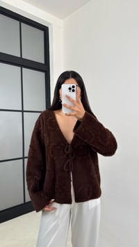 Acı Kahve Önü Bağlamalı Premium Sakallı Hırka GAUS-0092GAUSHIRKAGAUS-0092