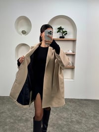 Farme Taş Şal Detaylı Astarlı Tasarım TrençkotGausKABANGU0090385