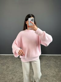 Pembe Yumuşak Dokulu Triko Kazak GausKAZAKGU004354