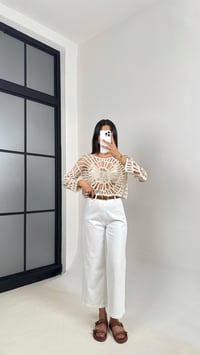Beyaz Kemerli Yüksek Bel Denim Pantolon Gaus00548GausDENİM PANTOLONGU1002279