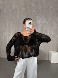 Siyah Ajurlu Triko Gaus00089GausTRİKOGU1001210