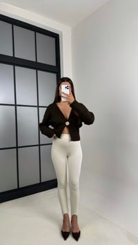 Krem Topuktan Geçirmeli Yumuşak Dokulu Tayt GAUS-00215GAUSTAYTGAUS-00215