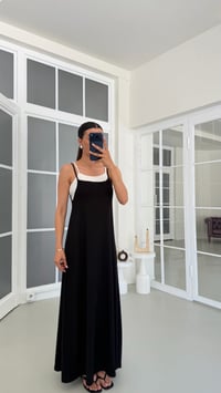 Siyah Atlet Detaylı Tasarım Elbise GAUS-01737GAUSELBİSEGAUS-01737